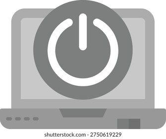 Power off Line vector Icon Design