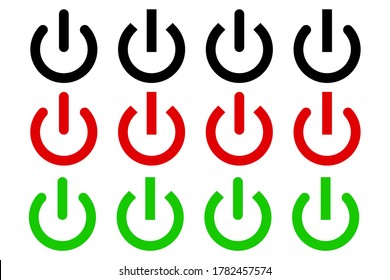 Apagar el conjunto de iconos del signo del botón