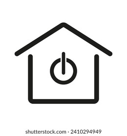 Power off smart home icon. Vector illustration. EPS 10.