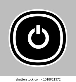 Power on black icon 