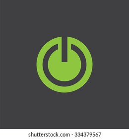 power on cut identity template icon design element