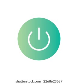 Macht auf Symbol mit isoliertem Vektorgrafik und transparentem Hintergrund.