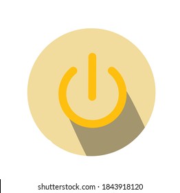 Power on icon. Power off icon. On-Off icon vector illustration  with brown color