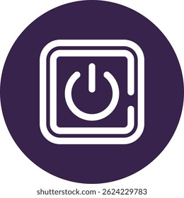 Diseño de icono de Vector de línea de encendido