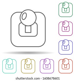 Power on multi color icon. Simple thin line, outline vector of web icons for ui and ux, website or mobile application