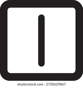 Icono de encendido y apagado del Botón que representa el control del interruptor, el inicio, el apagado y la activación del sistema.