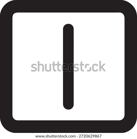 Power on off button icon representing switch control, startup, shutdown, and system activation.
