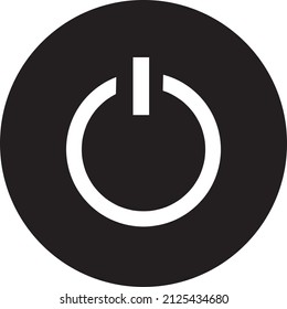 Power on off button sign icon, vector illustration. Flat design style.eps
