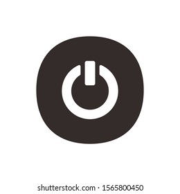 Power ON OFF Flat Round icon vector