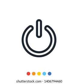 Power on or off icon. 