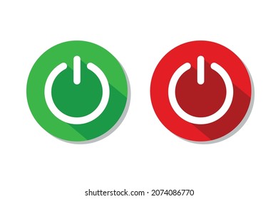 Power On Off Icon Active Button Stock Vector (Royalty Free) 2074086770