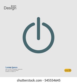 power, on, off, icon, flat, design, style