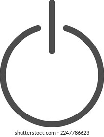 icono de apagado. Icono de línea simple en estilo plano. Ilustración vectorial con tema de tecnología sostenible. Icono de esquema detallado