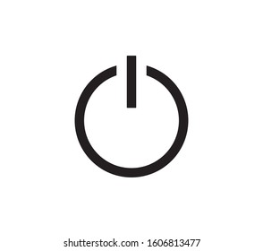 Power on off icon symbol. Turn on button icon vector illustration