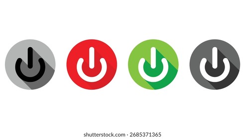 Vector de icono de encendido y apagado eps10.