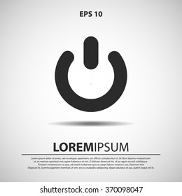 power on off icon for web and mobile. flat design style
