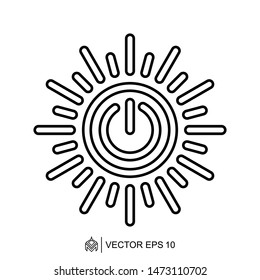 
power on off logo icon template,power on off vector element