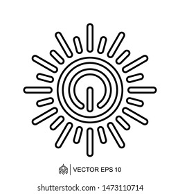 
power on off logo icon template,power on off vector element