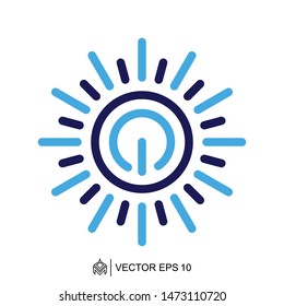 
power on off logo icon template,power on off vector element