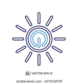 
power on off logo icon template,power on off vector element