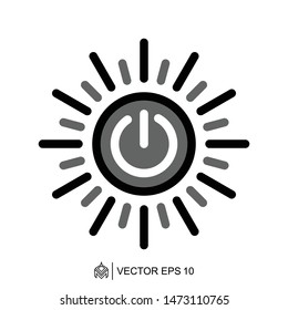 
power on off logo icon template,power on off vector element