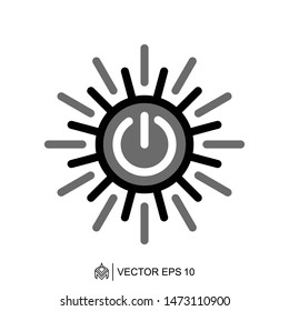 
power on off logo icon template,power on off vector element