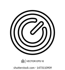 
power on off logo icon template,power on off vector element