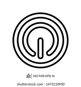 
power on off logo icon template,power on off vector element