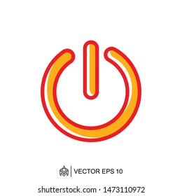 
power on off logo icon template,power on off vector element