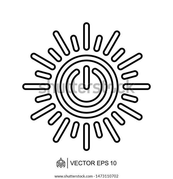Power On Off Logo Icon Templatepower Stock Vector (Royalty Free ...