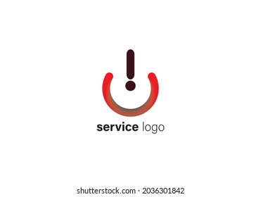 power ON OFF Minimal line design logo, business icon, branding logo