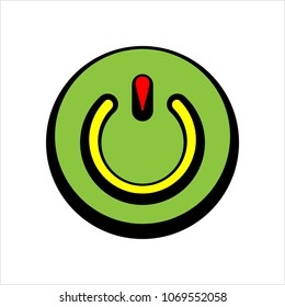Power On / Off Switch Icon Design, Sign / Symbol Vector Art Illustration