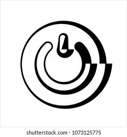 Power On / Off Switch Icon Design, Sign / Symbol Vector Art Illustration