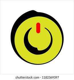 Power On / Off Switch Icon Design, Sign / Symbol Vector Art Illustration