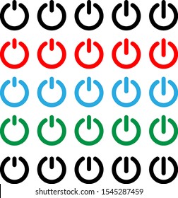 Icono de interruptor de encendido/apagado, signo/símbolo de iluminación vectorial
