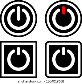 Icono de interruptor de encendido/apagado, signo/símbolo de iluminación vectorial