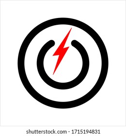 Ein-/Aus-Schalten des Symboldesigns, Zeichen-/Symbol-Vektorillustration Kunstillustration