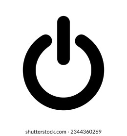Power on off switch icon on white background.