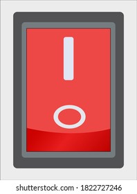power on off switch mini red gray color plastic body