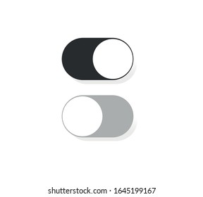 Power ON OFF Switch slider button toggle. Flat icon illustration vector.