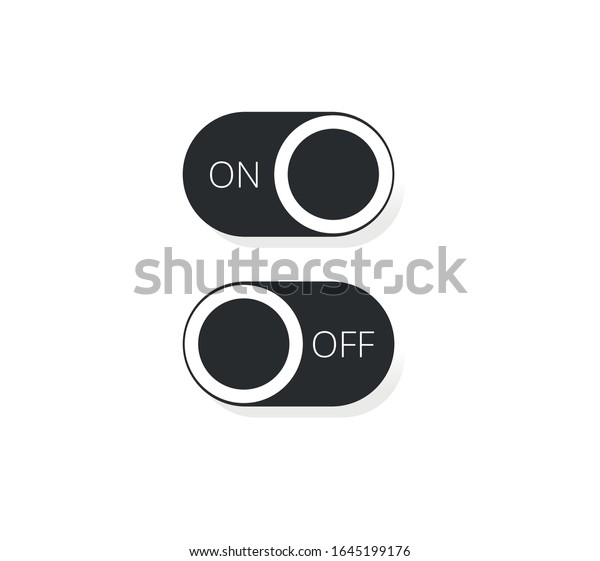 Power On Off Switch Slider Button Stock Vector (Royalty Free ...