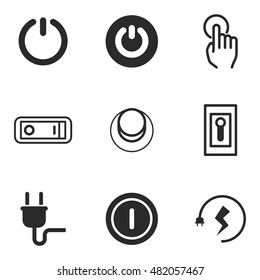 power on vector icons. Simple illustration set of 9 power on elements, editable icons, can be used in logo, UI and web design