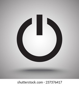 Power on/off button sign icon, vector illustration. Flat design style 