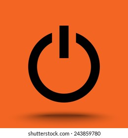 Power on/off button sign icon, vector illustration. Flat design style 