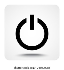 Power on/off button sign icon, vector illustration. Flat design style 
