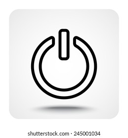 Power on/off button sign icon, vector illustration. Flat design style 