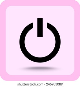 Power on/off button sign icon, vector illustration. Flat design style 
