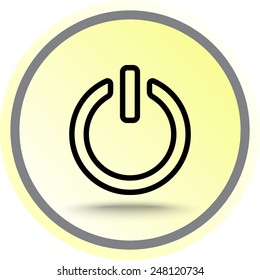 Power on/off button sign icon, vector illustration. Flat design style 