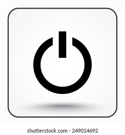 Power on/off button sign icon, vector illustration. Flat design style 