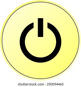 Power on/off button sign icon, vector illustration. Flat design style 